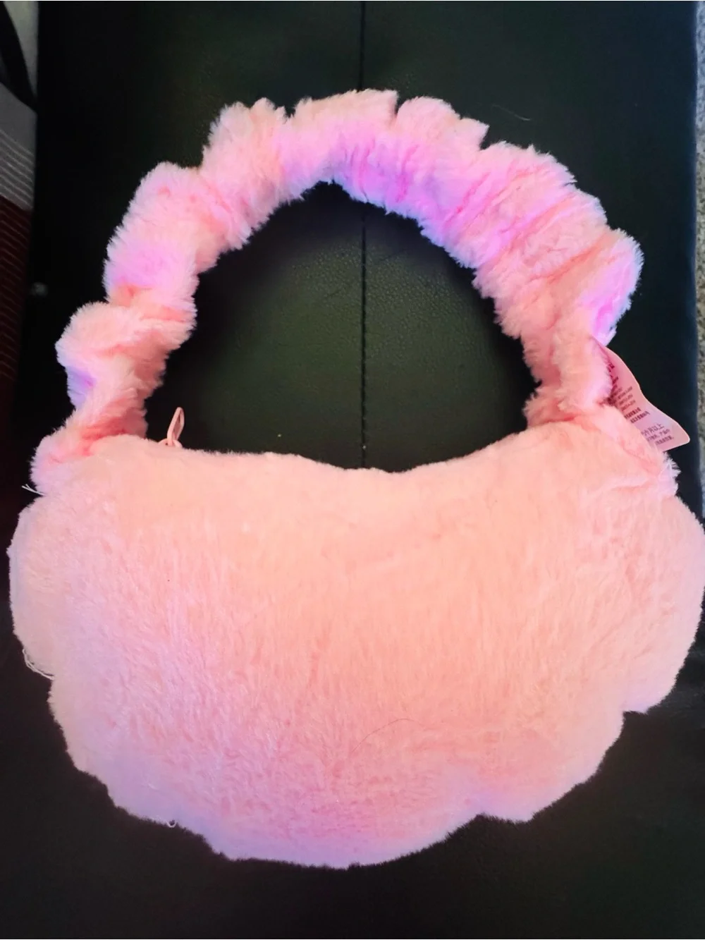 Hello Kitty Pink Plush Shoulder Bag with Red Bow